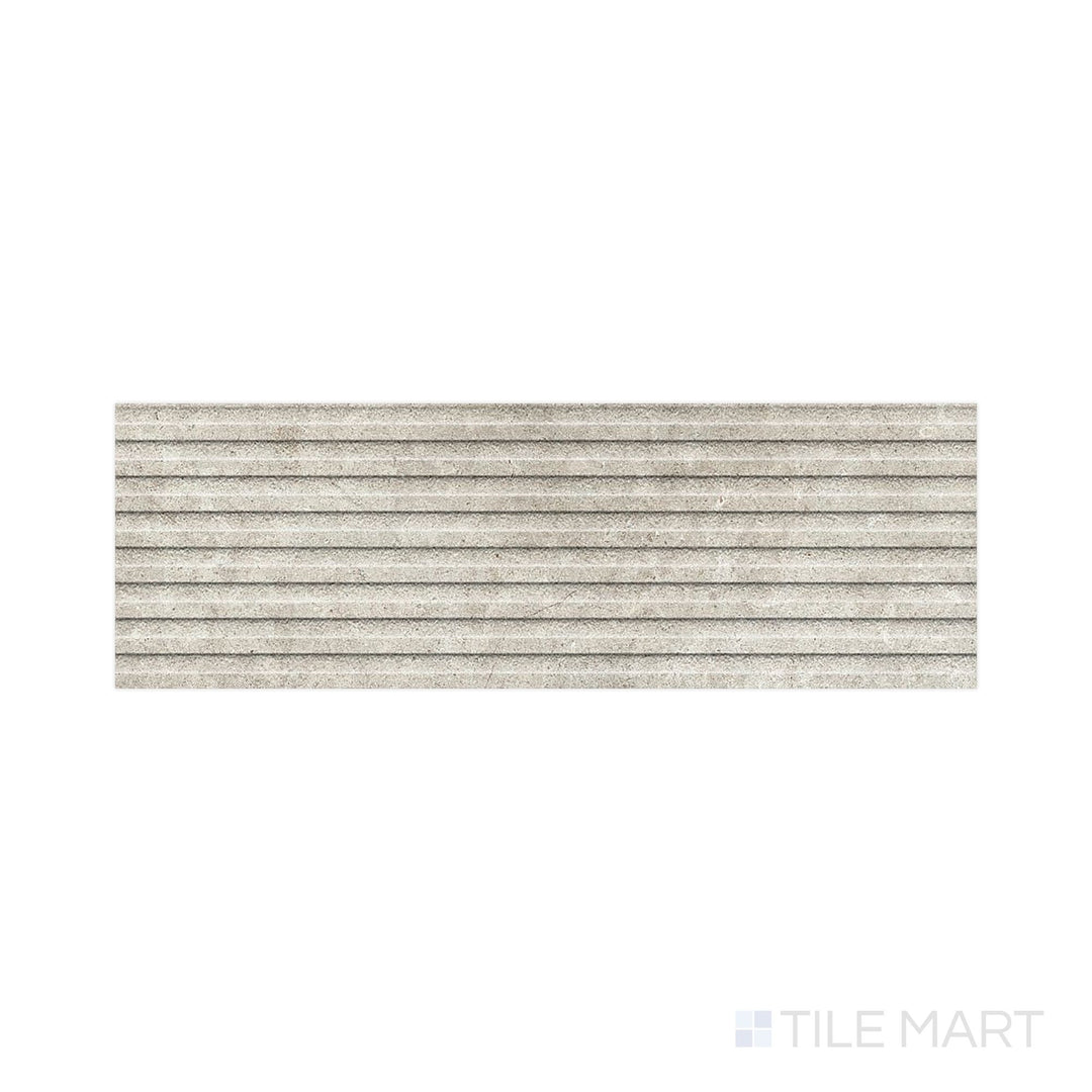Tile viewed from above: Richmond Struttura 3D Taupe 13X39 Matte Ceramic, featuring a rich taupe tone and dimensional surface pattern suited for feature walls.