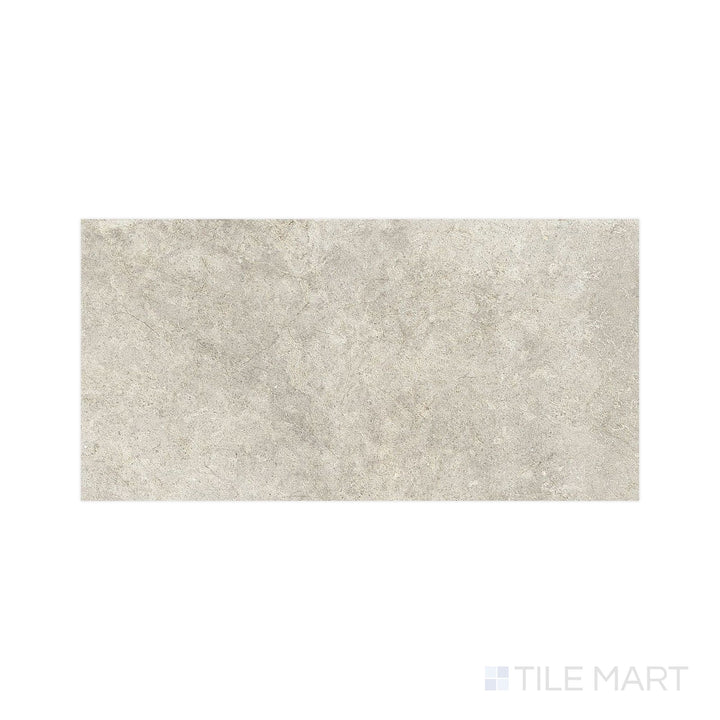 Straight-down shot of Richmond Taupe 24X48 Matte Porcelain, showcasing large-format proportions in warm taupe tones with gentle stone-like variation.
