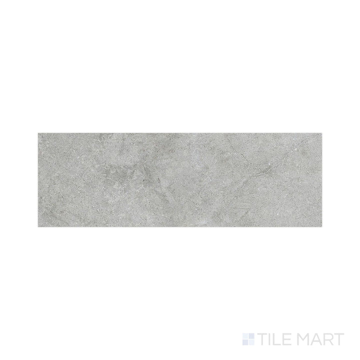 Top-perspective image of Richmond Silver 13X39 Matte Ceramic, capturing the elegant silver-gray tones in a sleek plank format—ideal for kitchen or bath walls.