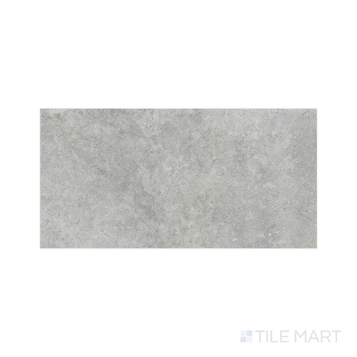 Flat-angle view of Richmond Silver 24X48 Matte Porcelain, emphasizing a cool, cloudy gray surface with soft tonal depth ideal for expansive floor coverage.