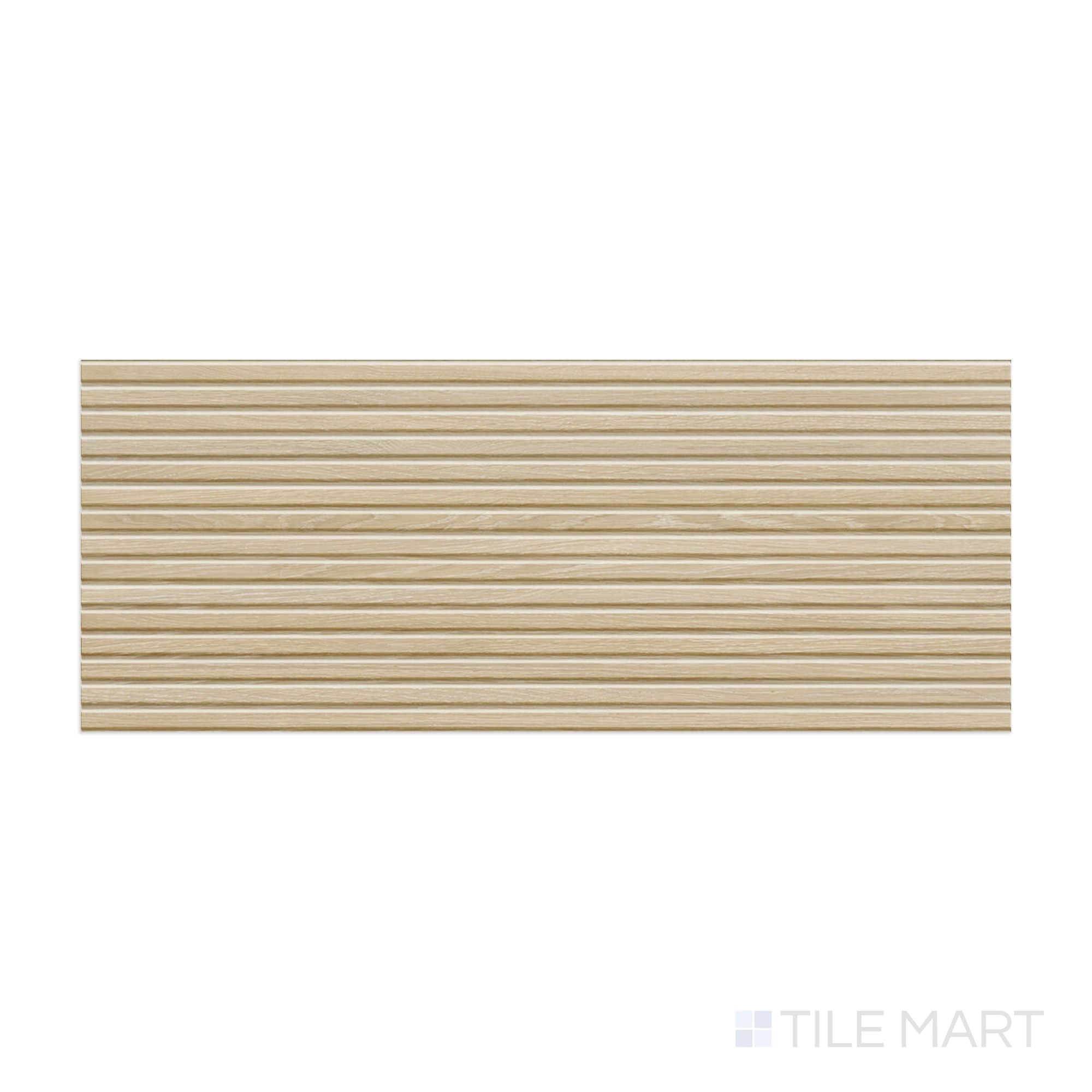 Valkiria Oak 12X30 Matte Ceramic Ribbed Panel | Tilemart