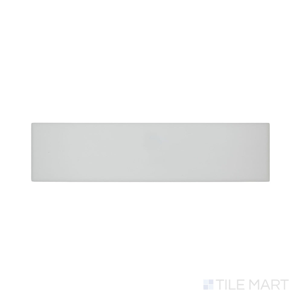 Tile captured from an overhead angle: Van Base Plain Blanco 3X12 Matte Ceramic, showcasing a clean white subway tile in a classic matte finish—versatile for backsplashes.