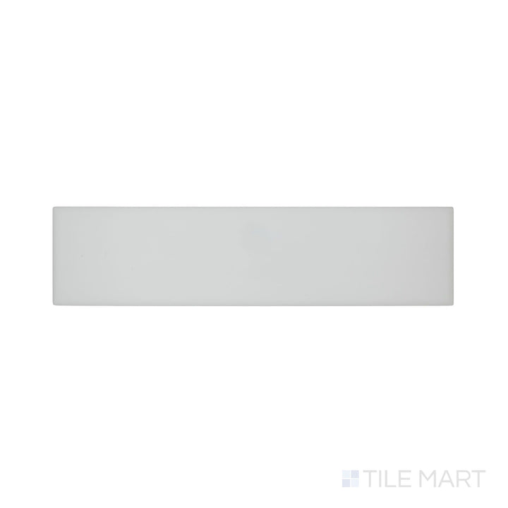 Tile captured from an overhead angle: Van Base Plain Blanco 3X12 Matte Ceramic, showcasing a clean white subway tile in a classic matte finish—versatile for backsplashes.