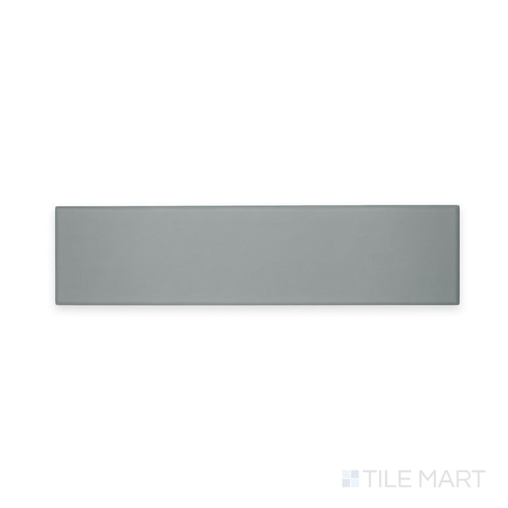 Flat-plane view of Van Base Plain Oliva 3X12 Matte Ceramic, featuring an earthy olive green tone with understated elegance in a compact, linear format.