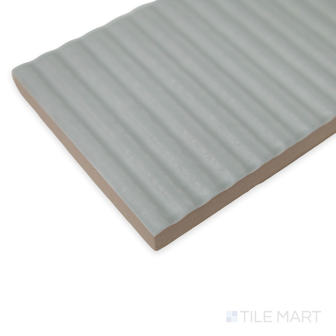 Corner shot of Van Decor Verde tile highlighting its pattern detail and vibrant green shade on a matte finish.