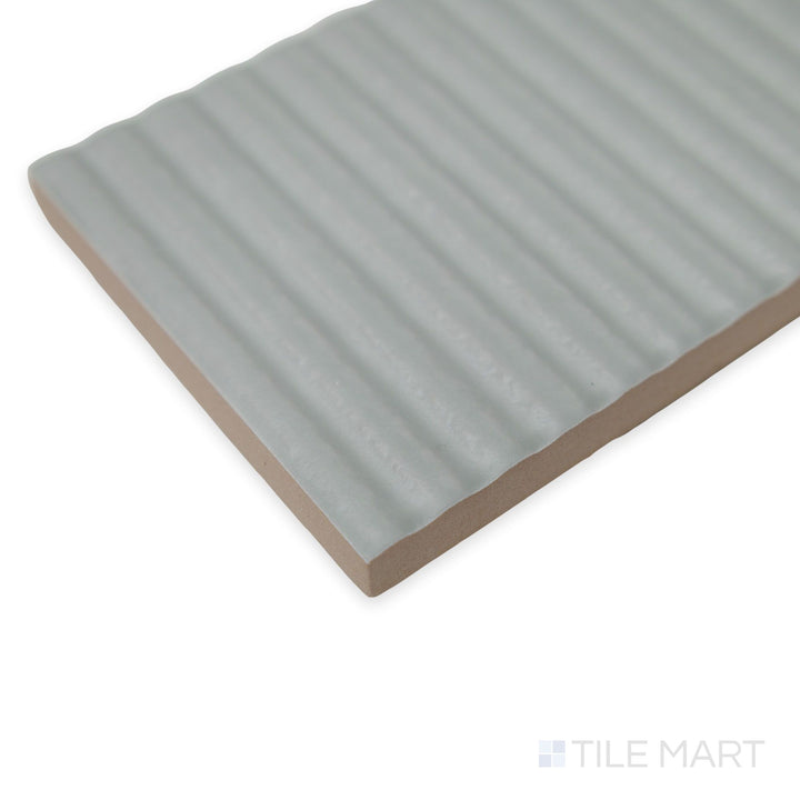 Corner shot of Van Decor Verde tile highlighting its pattern detail and vibrant green shade on a matte finish.