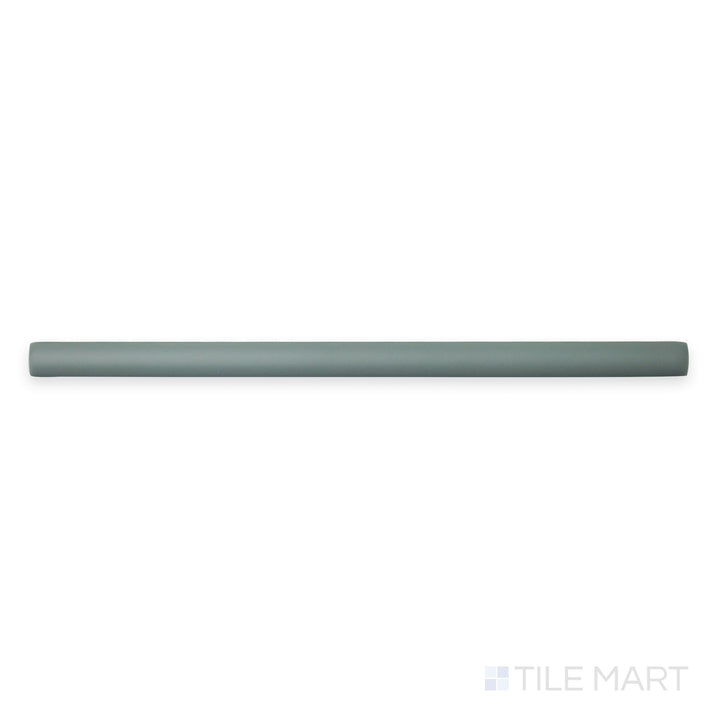 Aerial perspective of Van Oliva 1X12 Matte Ceramic Jolly, completing tiled surfaces with a muted olive profile and smooth matte edge.