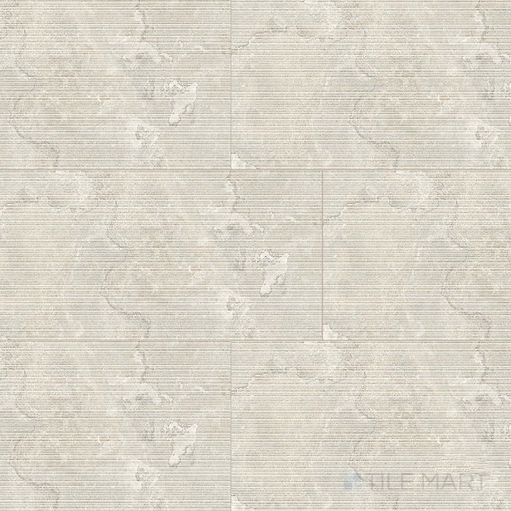 Overview of Dorset Ribbed Bianco 24x48 Matte Porcelain Tile – modern white porcelain tile with subtle ribbed texture, ideal for contemporary floors and walls