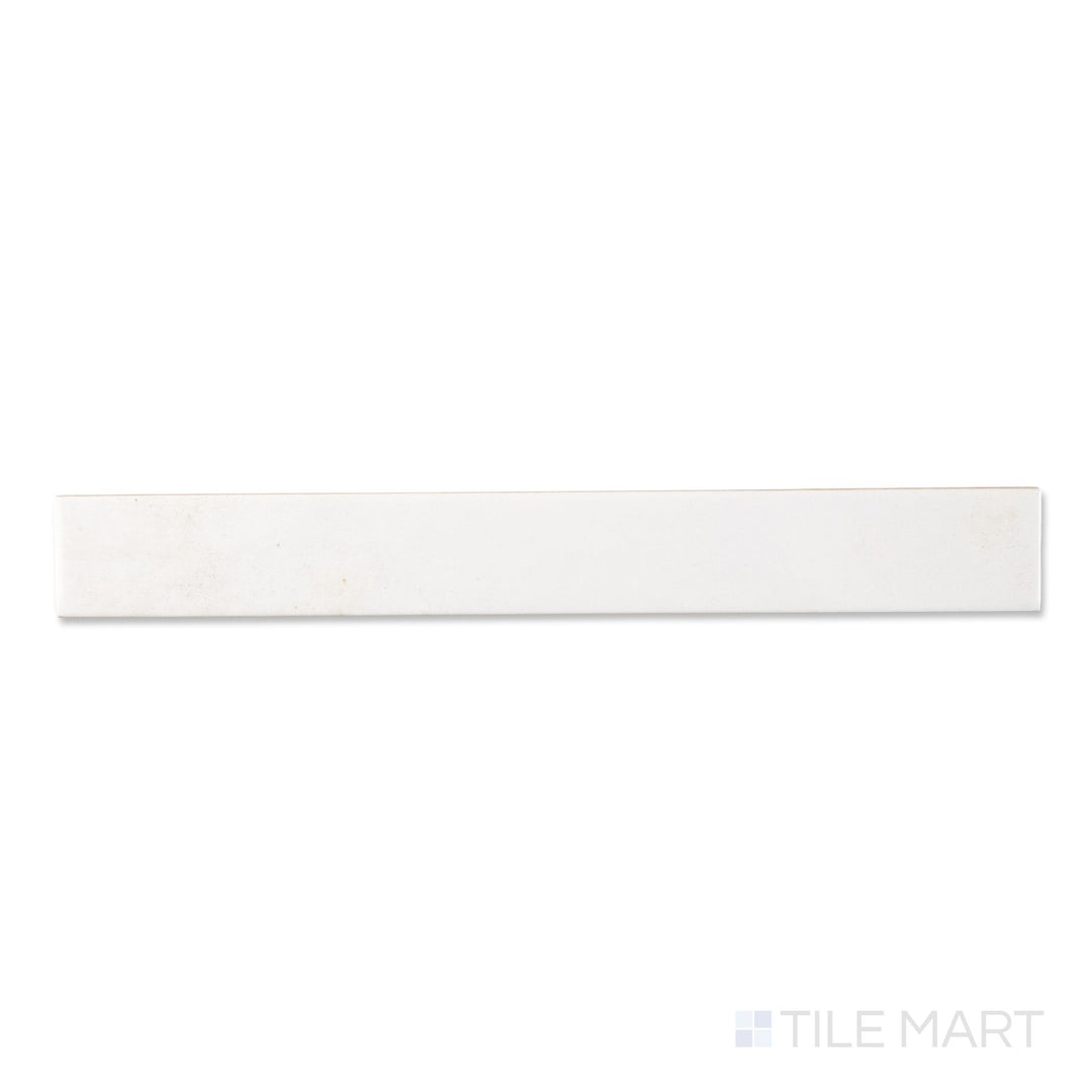 Top-down view of a single Bali White tile, highlighting the glossy finish and crisp white color depth.