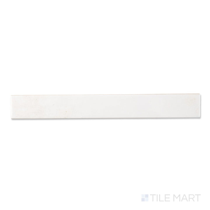 Top-down view of a single Bali White tile, highlighting the glossy finish and crisp white color depth.