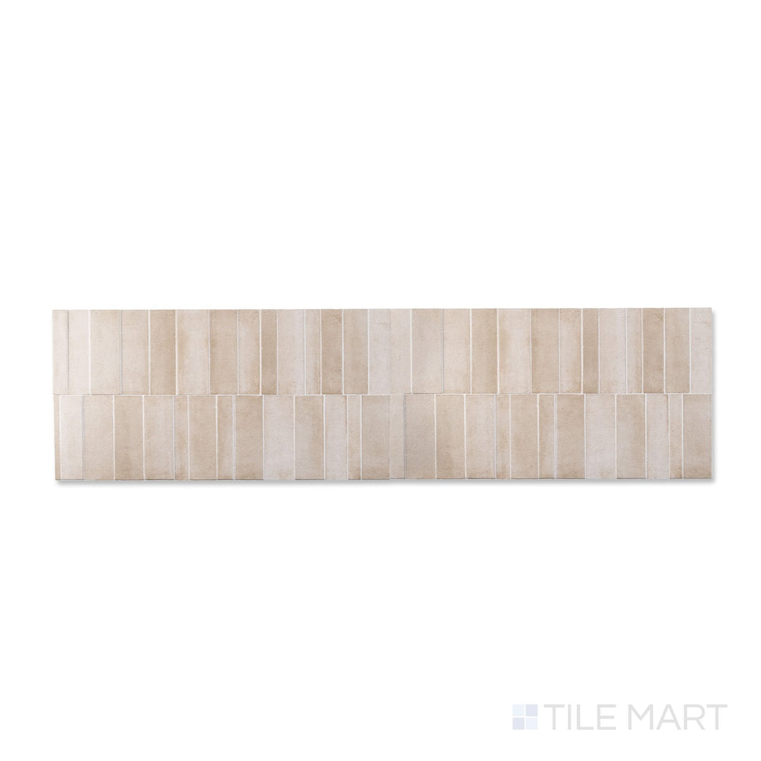 Overhead view of a single Slant Taupe panel, highlighting the dimensional ridges and understated matte tone.