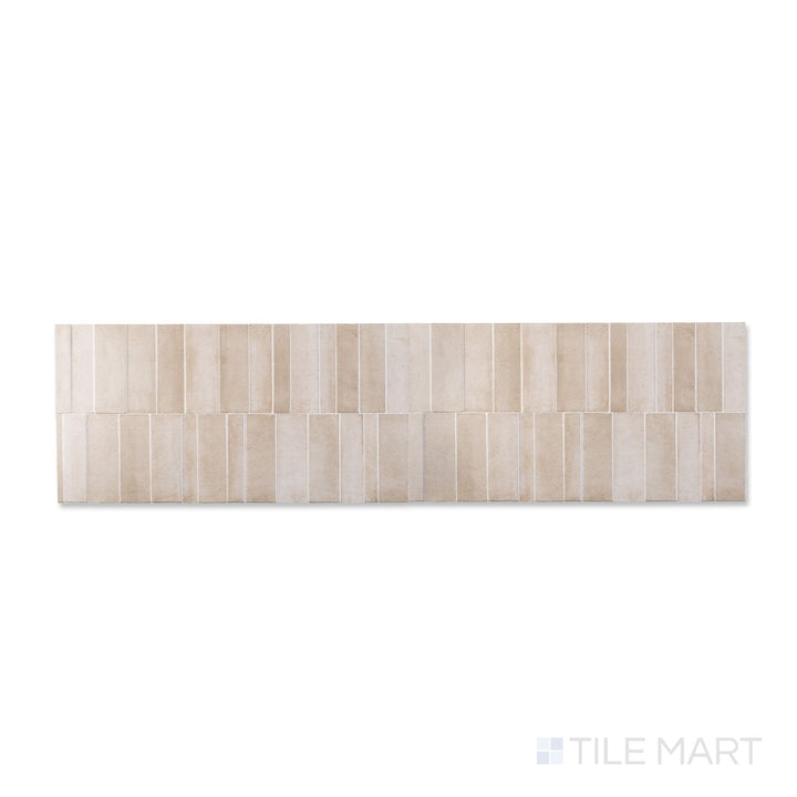 Overhead view of a single Slant Taupe panel, highlighting the dimensional ridges and understated matte tone.