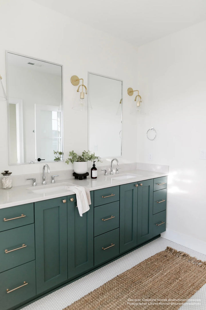 A classic white matte porcelain mosaic, 360° White 3/4" penny round tile provides a clean and contemporary look.