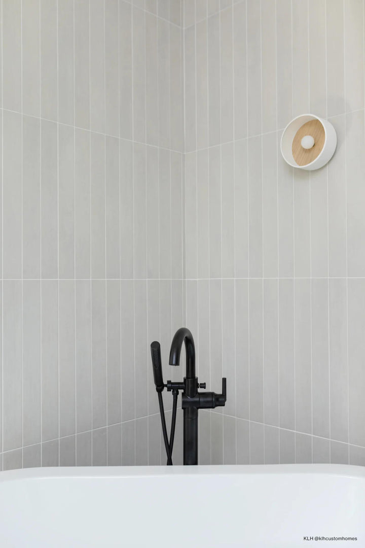 A fresh and timeless hue that creates a clean and elegant look, featuring Allora White 3X24 Matte Glazed Porcelain.