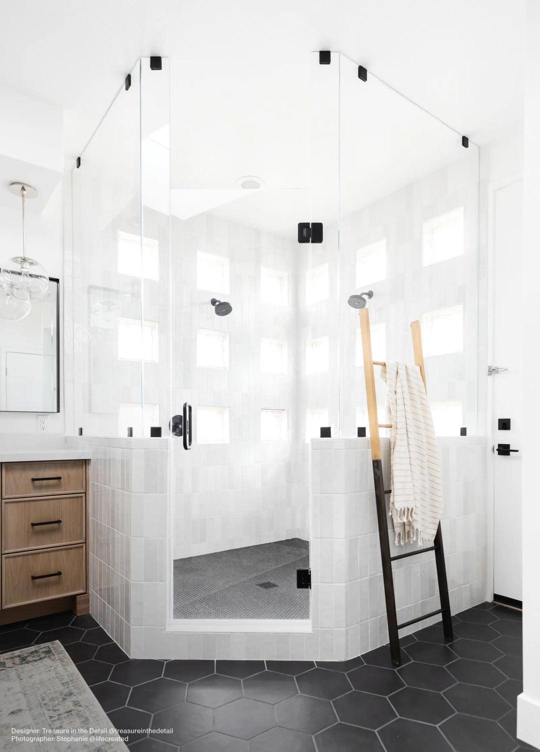 A bold black tile with a soft matte finish brings depth and sophistication, making a dramatic statement with Allora Black 8.5x10 matte glazed porcelain.