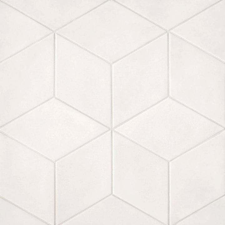 Allora Solid Color Glazed Porcelain Field Tile 7-3/8X12-3/4 White Matte