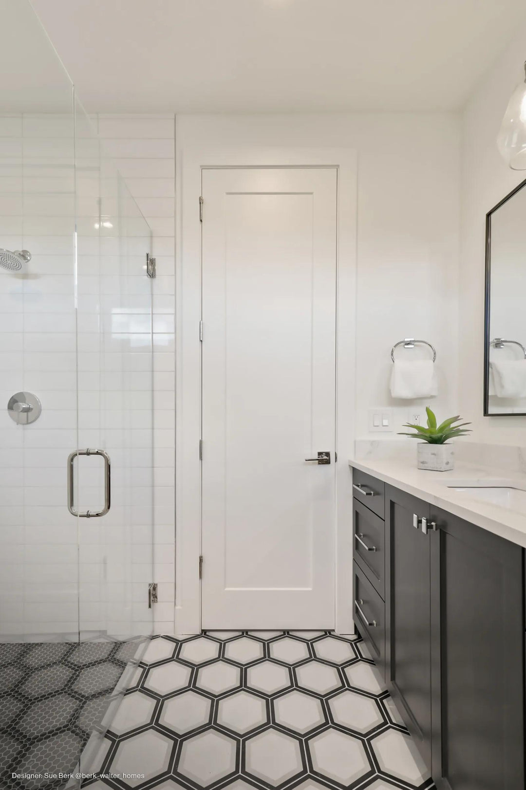 An elegant and dramatic interior brought to life with Allora Black 7.375X12.75 Matte Glazed Porcelain, blending seamlessly with modern furnishings.