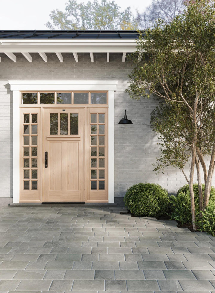 Rustic interior with Avondale Early Gray 2x8 matte brick, adding character and timeless charm.