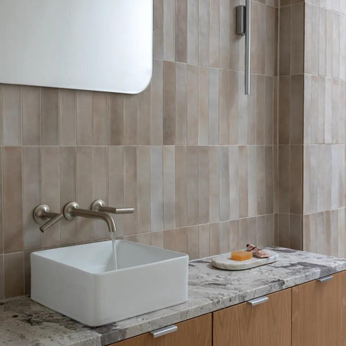 Celine Taupe 2.5X12 Matte Glazed Porcelain Subway Tile