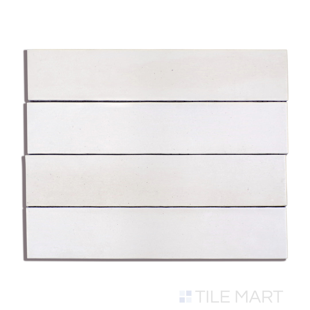 Celine Glazed Porcelain Field Tile 2.5X12 White Matte