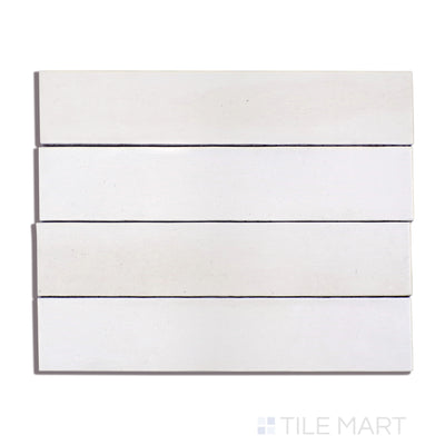 Celine Glazed Porcelain Field Tile 2.5X12 White Matte