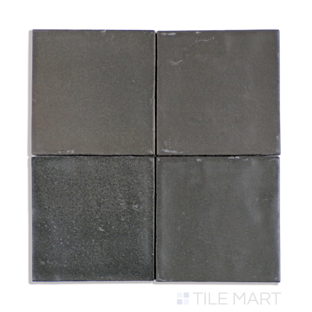 Celine Glazed Porcelain Field Tile 4X4 Black Matte