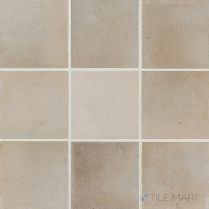 A bird’s-eye view of the Celine Taupe 4x4 matte glazed porcelain tile emphasizes its earthy taupe shade with a smooth matte finish, ideal for warm and inviting interiors.