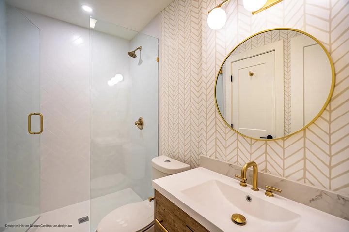 A beautifully neutral-toned interior featuring Clara White 2.75X11 Matte Glazed Porcelain, adding a soft and elegant texture.