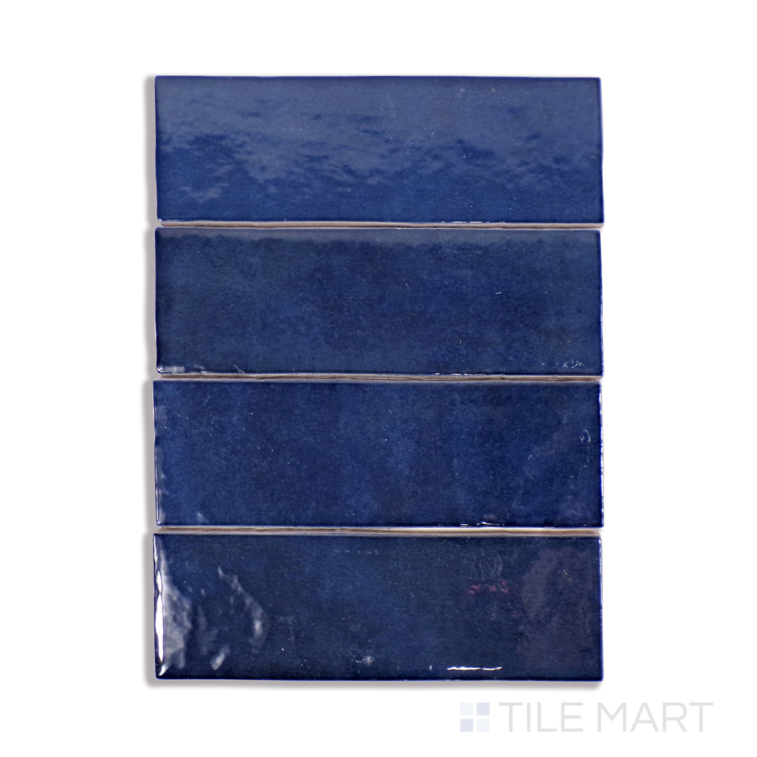 Cloe Glazed Ceramic Field Tile 2-1/2X8 Blue Gloss