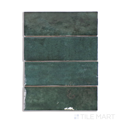 Cloe Glazed Ceramic Field Tile 2-1/2X8 Green Gloss