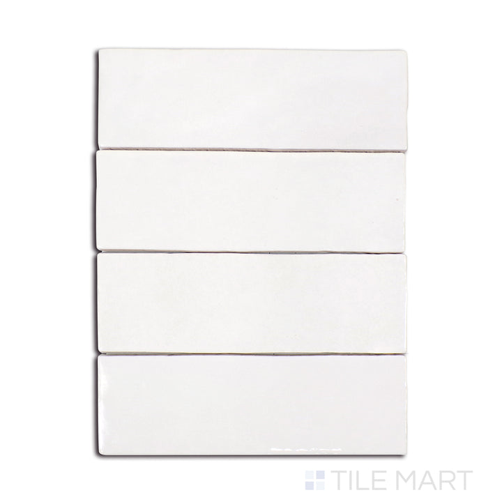 Cloe Glazed Ceramic Field Tile 2-1/2X8 White Gloss