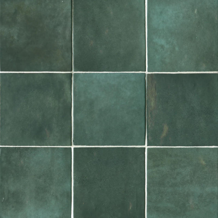 Cloe Glazed Ceramic Field Tile 5X5 Green Gloss