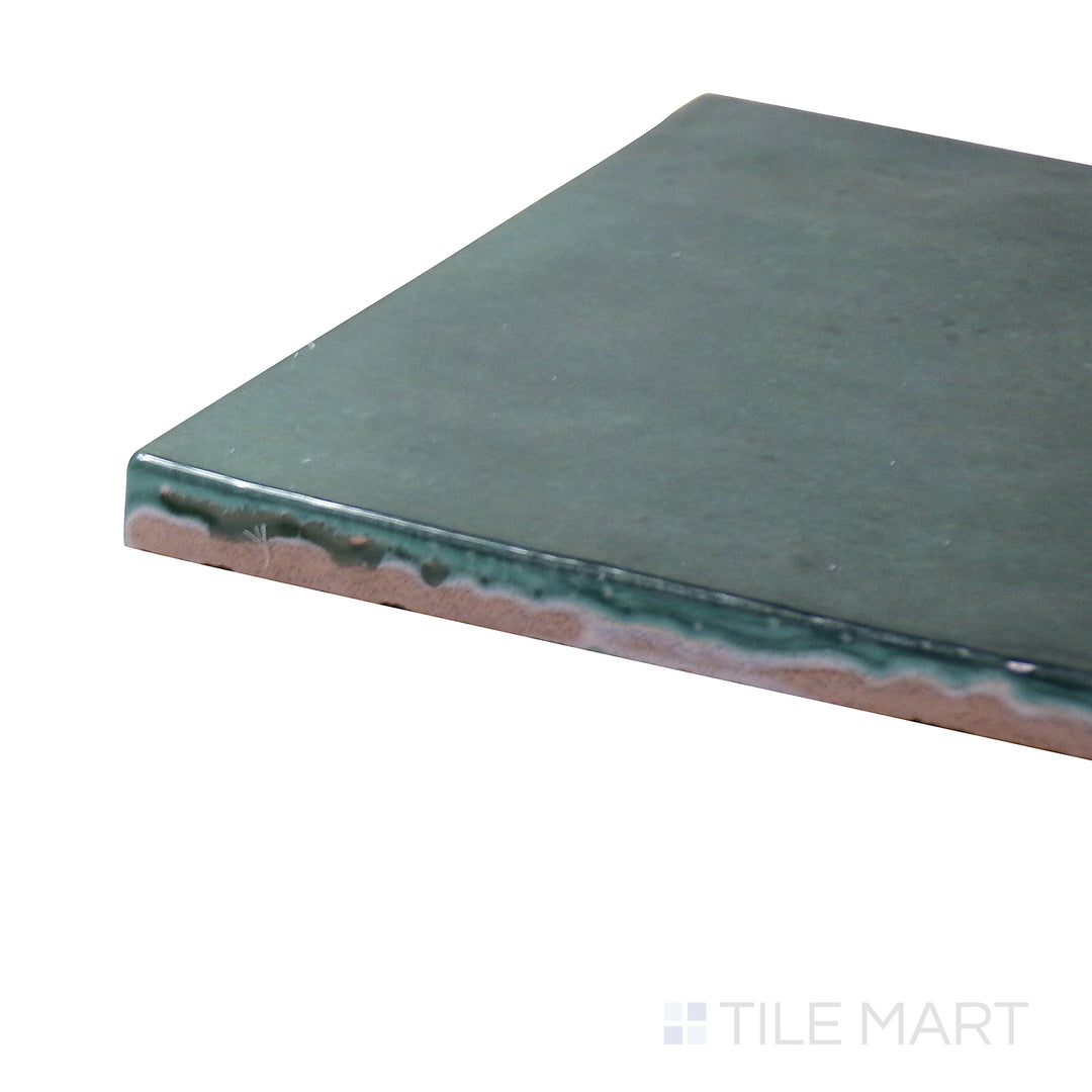 Cloe Glazed Ceramic Field Tile 5X5 Green Gloss
