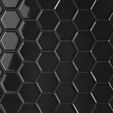 Le Café Black 2" Hexagon Gloss Glazed Porcelain Mosaic