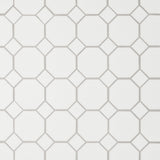 Le Café White Octagon Matte Glazed Porcelain Mosaic
