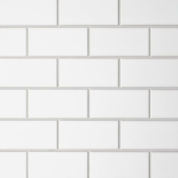 Le Café 2X4 Offset Glazed Porcelain Mosaic 11-5/8X11-7/16 White Matte