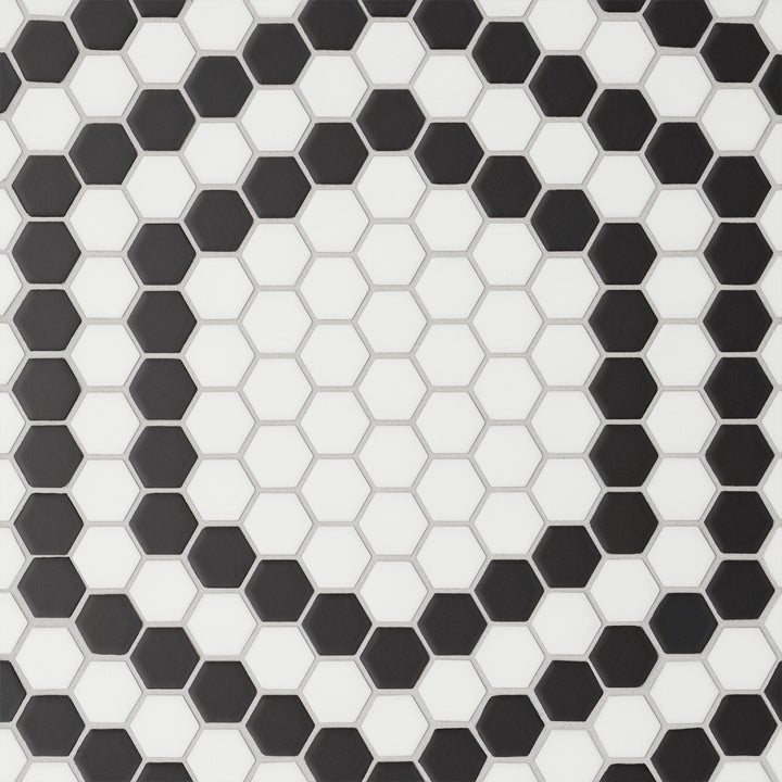 Le Café 1X1 Glazed Porcelain Mosaic 10-1/4X12-1/4 Deco Design 4 Matte