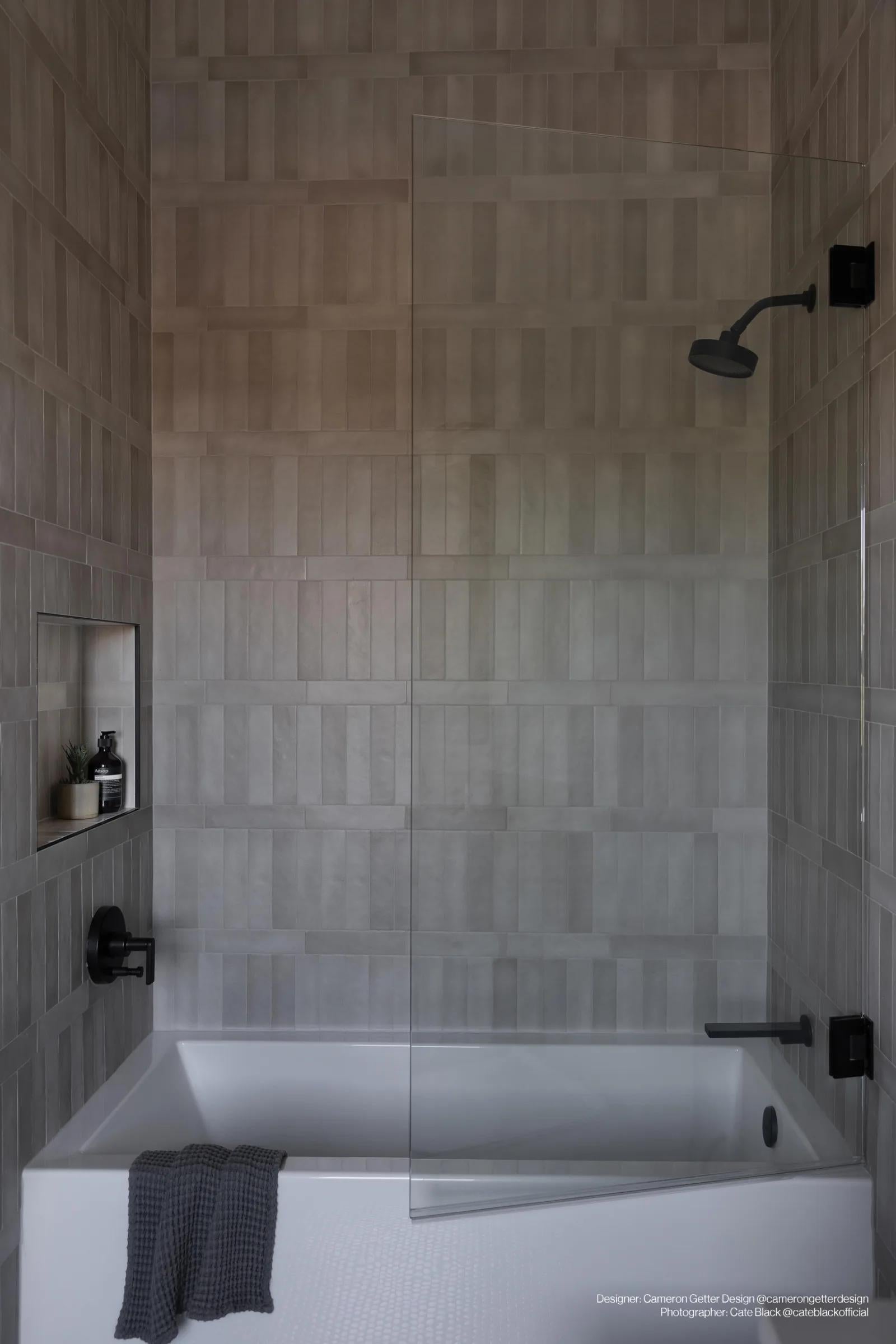 Makoto Kumo Grey 2.5X10 Matte Ceramic Subway Tile | Tilemart