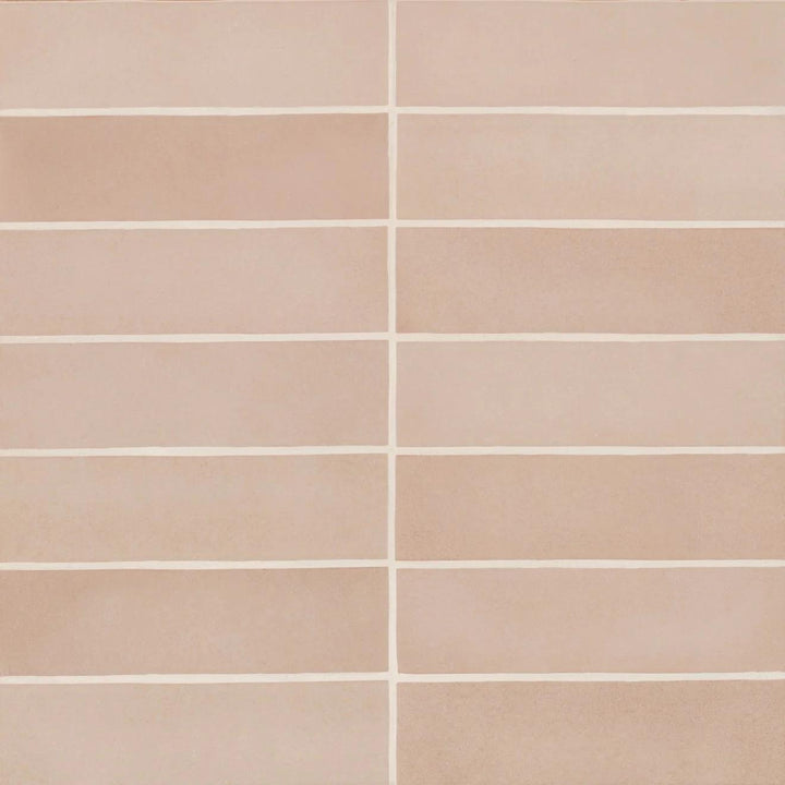 Makoto Ceramic Field Tile 2.5X10 Momoiro Blush Matte