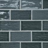 Marin Midnight Tide 2.5X5 Gloss Glazed Ceramic Subway Tile
