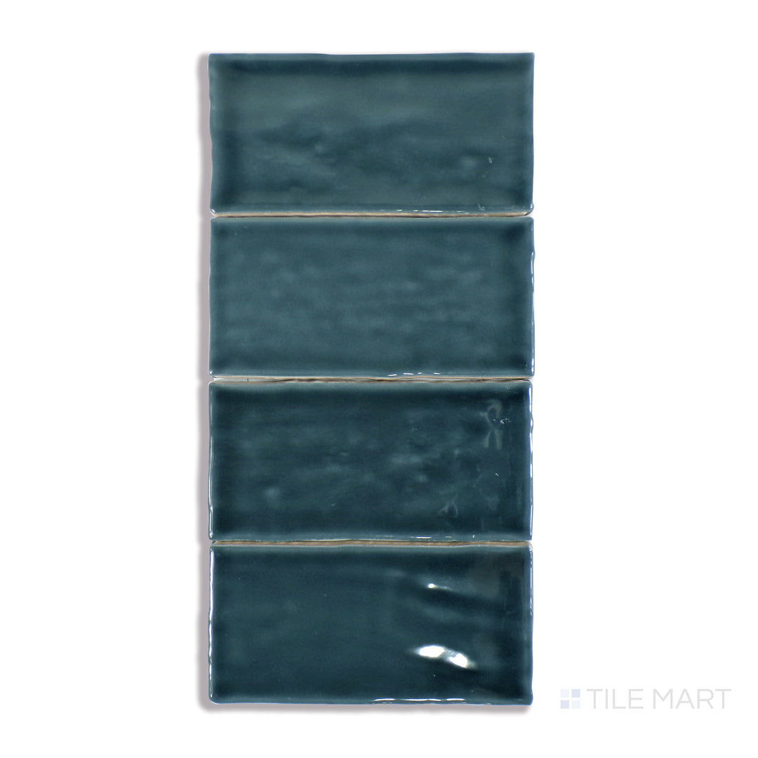 Marin Glazed Ceramic Field Tile 2.5X5 Midnight Tide Gloss