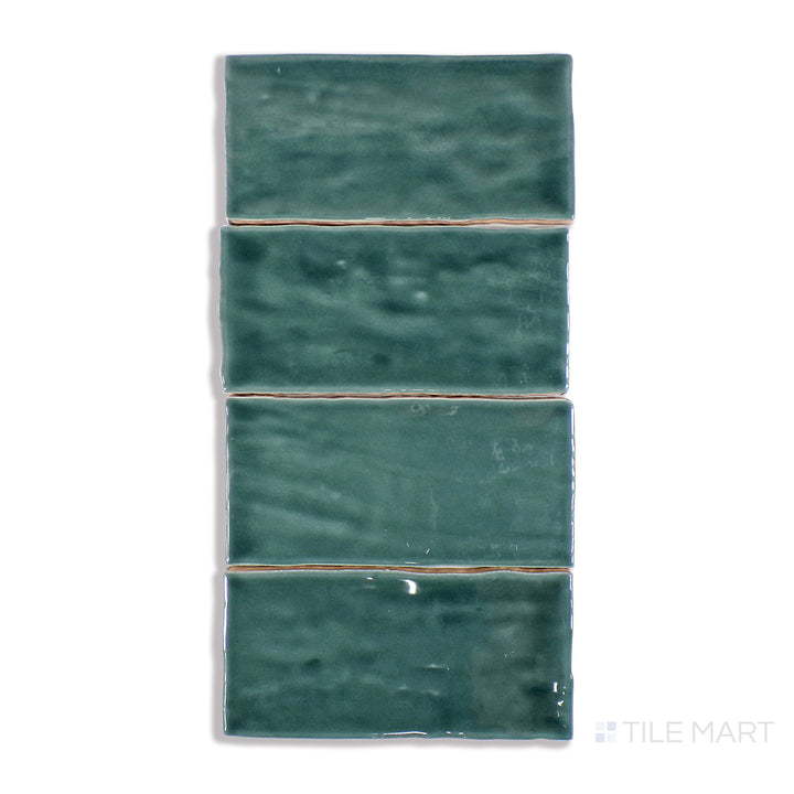 Marin Glazed Ceramic Field Tile 2.5X5 Ocean Teal Gloss