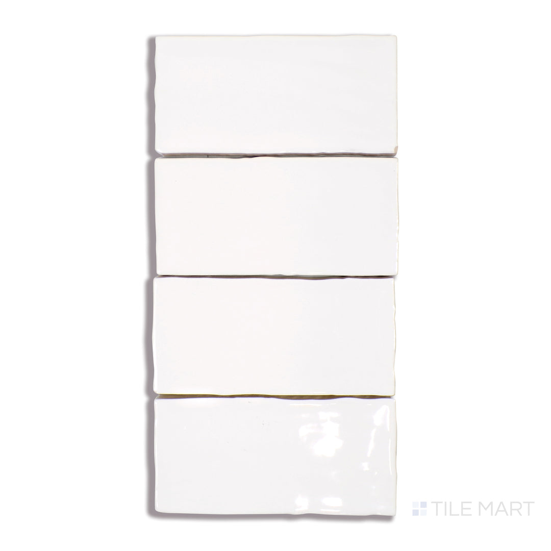 Marin Glazed Ceramic Field Tile 2.5X5 Pearl White Gloss