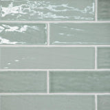 Marin Aloe Green 2.5X10 Gloss Glazed Ceramic Subway Tile