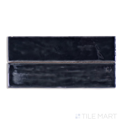 Marin Glazed Ceramic Field Tile 2.5X10 Black Sea Gloss