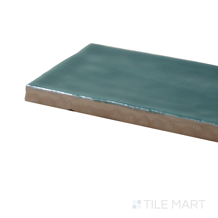 Marin Glazed Ceramic Field Tile 2.5X10 Ocean Teal Gloss