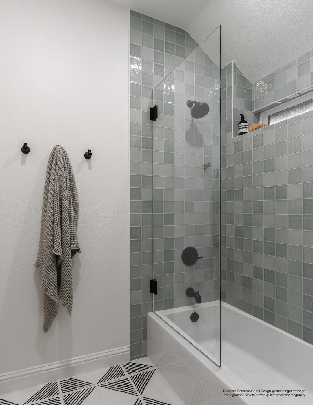 The lively hue of Marin Aloe Green 4x4 glossy glazed ceramic tile brings a fresh and organic element, ideal for dynamic and nature-inspired designs.