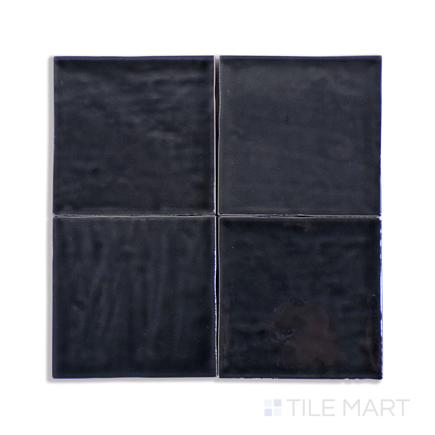 Marin Glazed Ceramic Field Tile 4X4 Black Sea Gloss