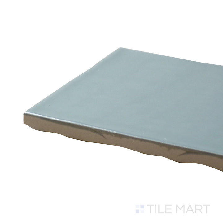 Marin Glazed Ceramic Field Tile 4X4 Misty Blue Gloss