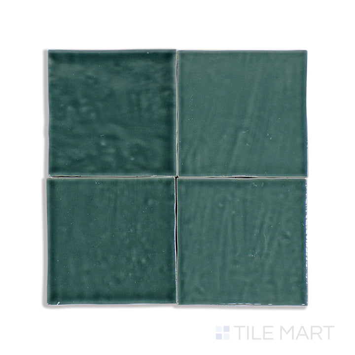 Marin Glazed Ceramic Field Tile 4X4 Ocean Teal Gloss